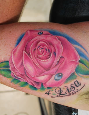 Tattoos - Realistic Rose Tattoo - 61634